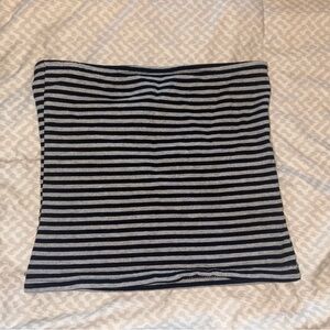 Edikted Black Gray Striped Bandeau Tube Top XS
